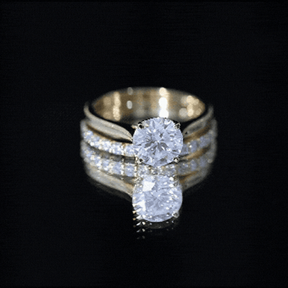 Certified 2 Carat Diamond Solitaire Engagement Ring With Ring Guard