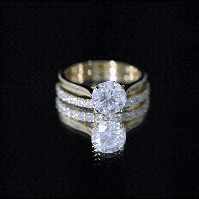 Certified 2 Carat Diamond Solitaire Engagement Ring With Ring Guard