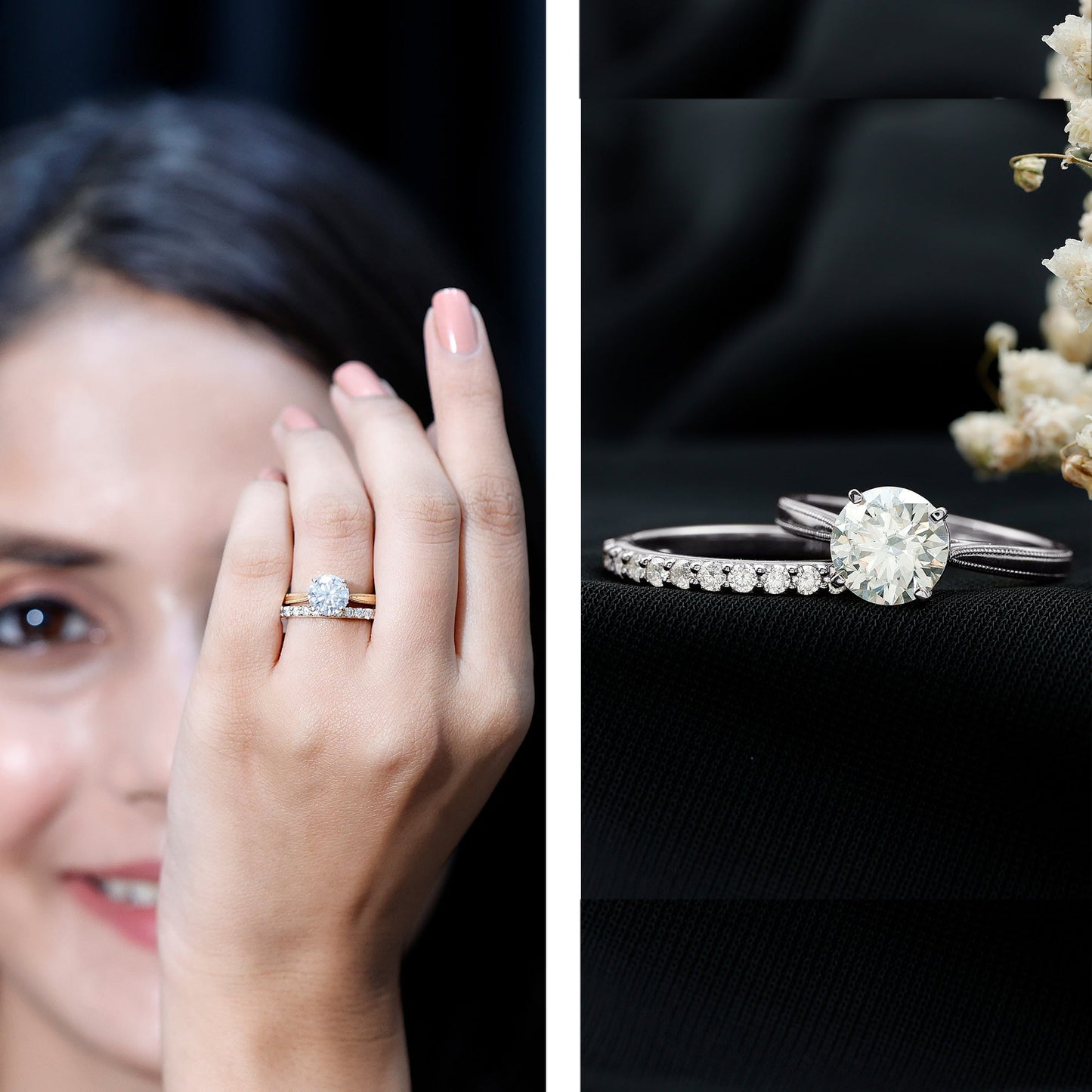 Certified 2 Carat Diamond Solitaire Engagement Ring With Ring Guard