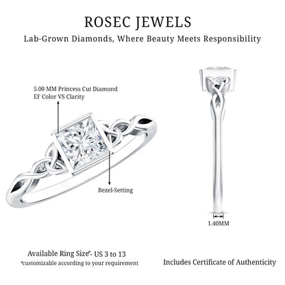 Celtic Knot Inspired Lab Grown Diamond Promise Ring