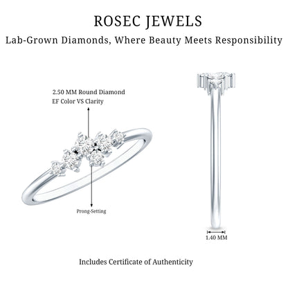 Certified Lab Created Diamond Wedding Anniversary Ring