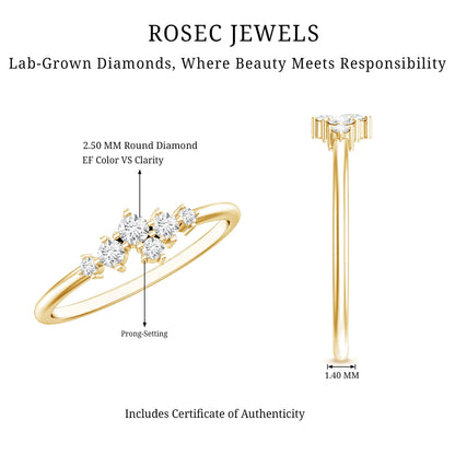 Certified Lab Created Diamond Wedding Anniversary Ring