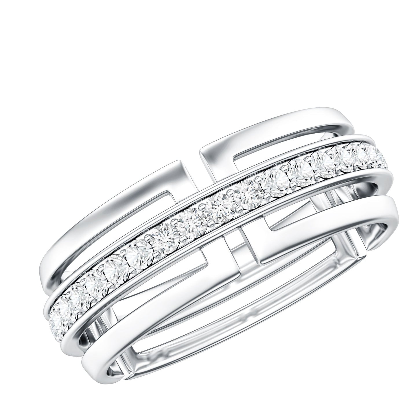 Certified Lab Created Diamond Unisex Wedding Band
