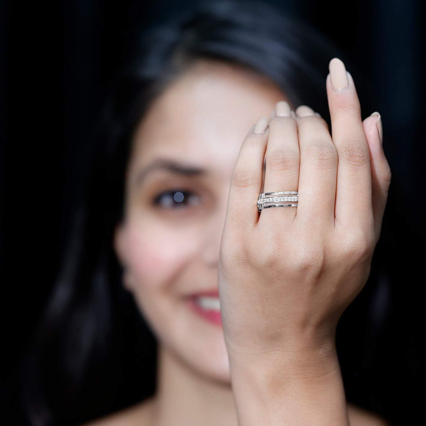 Certified Lab Created Diamond Unisex Wedding Band