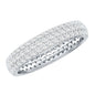 Lab Grown Diamond 3 Row Wedding Band For Women