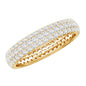 Lab Grown Diamond 3 Row Wedding Band For Women