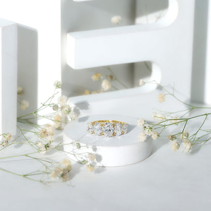 Lab Grown Diamond 5 Stone Statement Ring