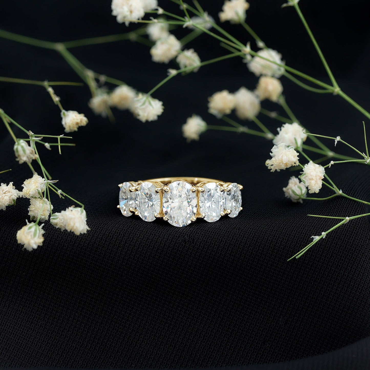 Lab Grown Diamond 5 Stone Statement Ring
