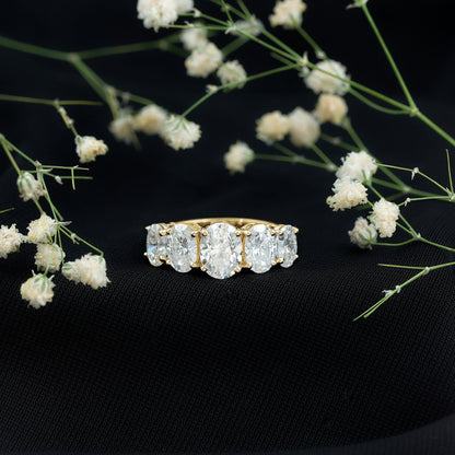 Lab Grown Diamond 5 Stone Statement Ring