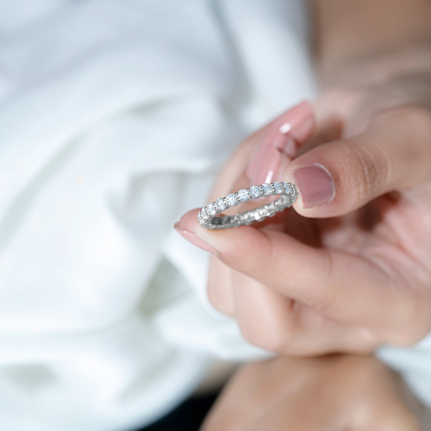 Certified Lab Grown Diamond Eternity Band for Women