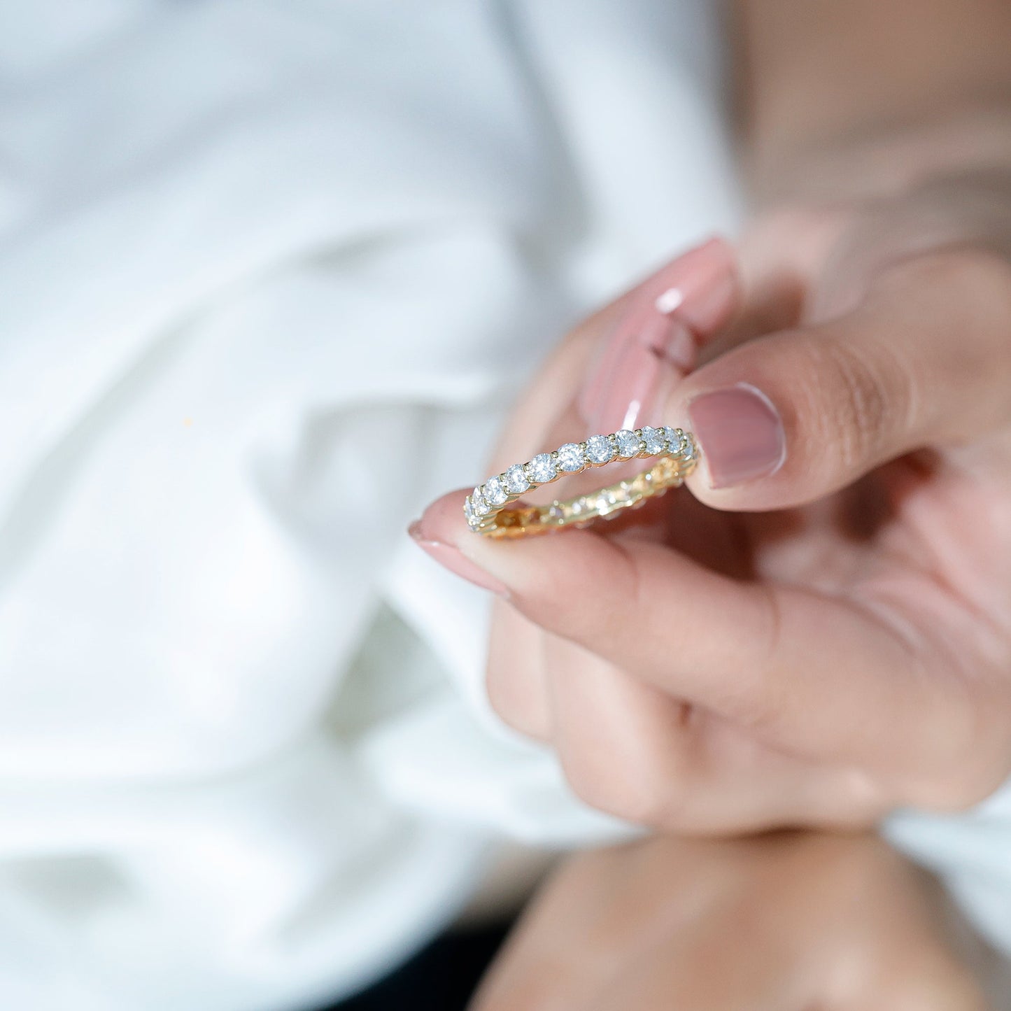 Certified Lab Grown Diamond Eternity Band for Women