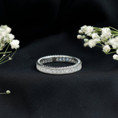 Certified Lab Created Diamond Princess Cut Wedding Band