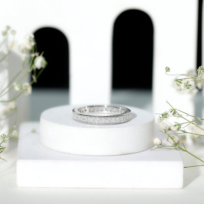 Certified Lab Created Diamond Princess Cut Wedding Band
