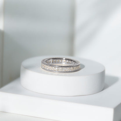 Certified Lab Created Diamond Princess Cut Wedding Band