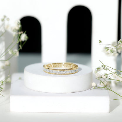 Certified Lab Created Diamond Princess Cut Wedding Band