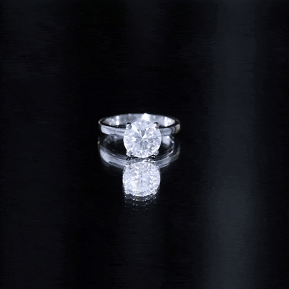 2 Carat Lab Created Round Diamond Solitaire Engagement Ring