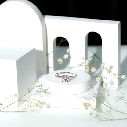 2 Carat Lab Created Round Diamond Solitaire Engagement Ring