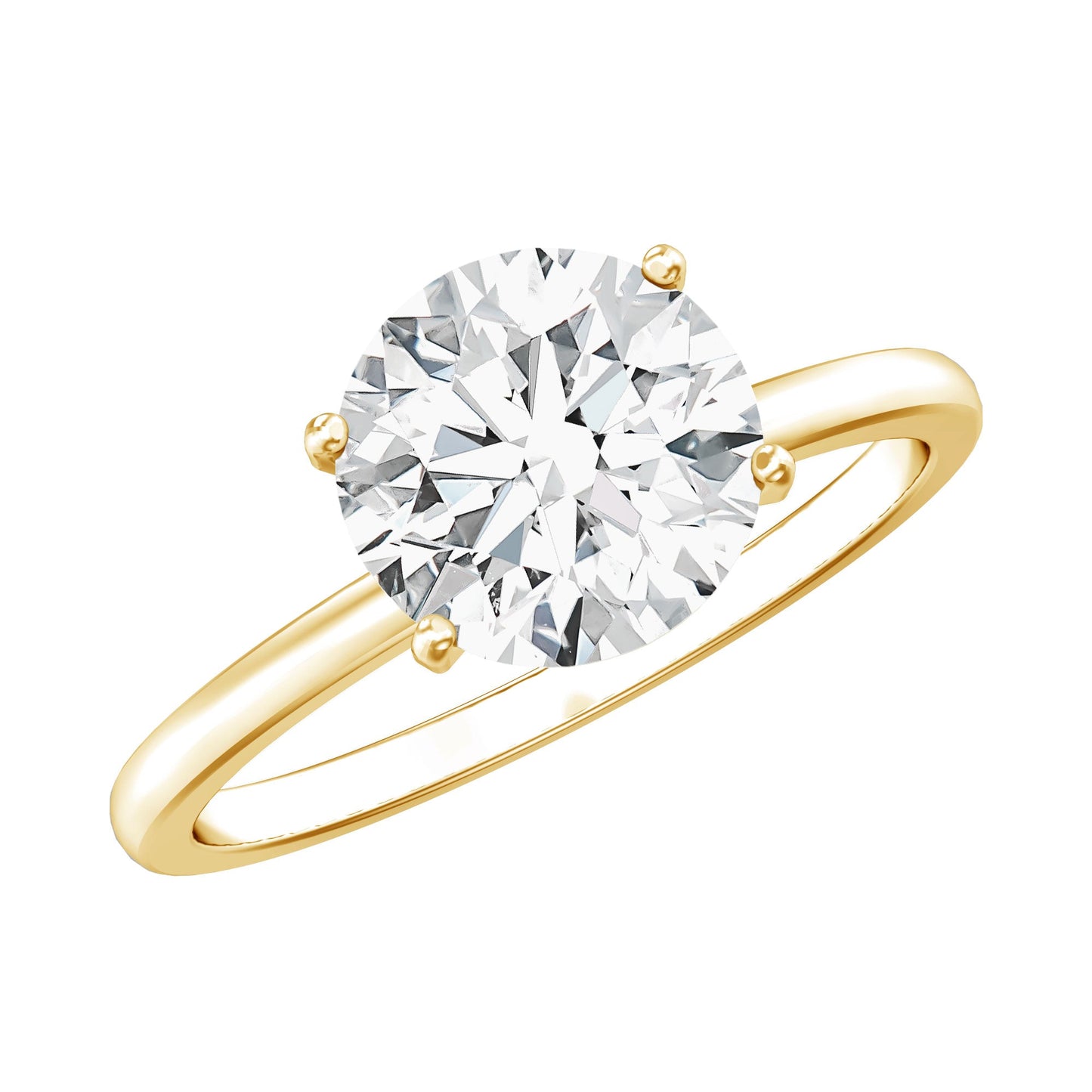 2 Carat Lab Created Round Diamond Solitaire Engagement Ring