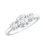 Round Cut Lab Grown Diamond 3 Stone Ring For Women
