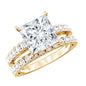 IGI Certified 1 Carat Lab Grown Diamond Princess Cut Engagement Ring with Band
