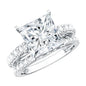 5 Carat IGI Certified Princess Cut Lab Diamond Engagement Ring with Band