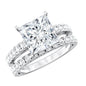 IGI Certified 3 Carat Princess Cut Lab Grown Diamond Wedding Ring Set