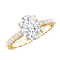 Lab Grown 2 Carat Diamond Oval Engagement Ring with IGI Certificate