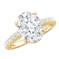 IGI Certified 3 Carat Lab Grown Oval Diamond Engagement Ring for Women