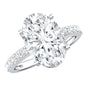IGI Certified 4 Carat Oval Lab Grown Diamond Huge Engagement Ring