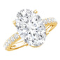 IGI Certified 4 Carat Oval Lab Grown Diamond Huge Engagement Ring