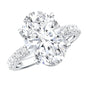 5 Carat Big Lab Grown Diamond Oval Engagement Ring with IGI Certificate