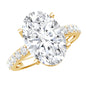 5 Carat Big Lab Grown Diamond Oval Engagement Ring with IGI Certificate