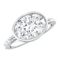 3 Carat Big Lab Grown Diamond Bezel Set Engagement Ring with IGI Certificate
