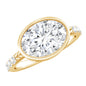 3 Carat Big Lab Grown Diamond Bezel Set Engagement Ring with IGI Certificate