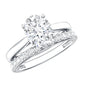 IGI Certified 2 Carat Oval Lab Grown Diamond Bridal Ring Set of 2