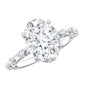 3 Carat Oval Lab Grown Diamond Solitaire Engagement Ring with IGI Certificate