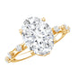 3 Carat Oval Lab Grown Diamond Solitaire Engagement Ring with IGI Certificate