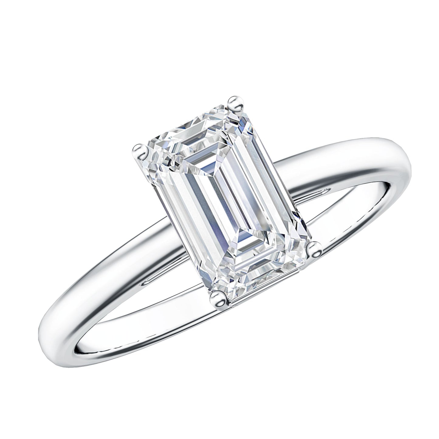 Emerald Cut 2 Carat Engagement Ring with IGI Certified Lab Diamond