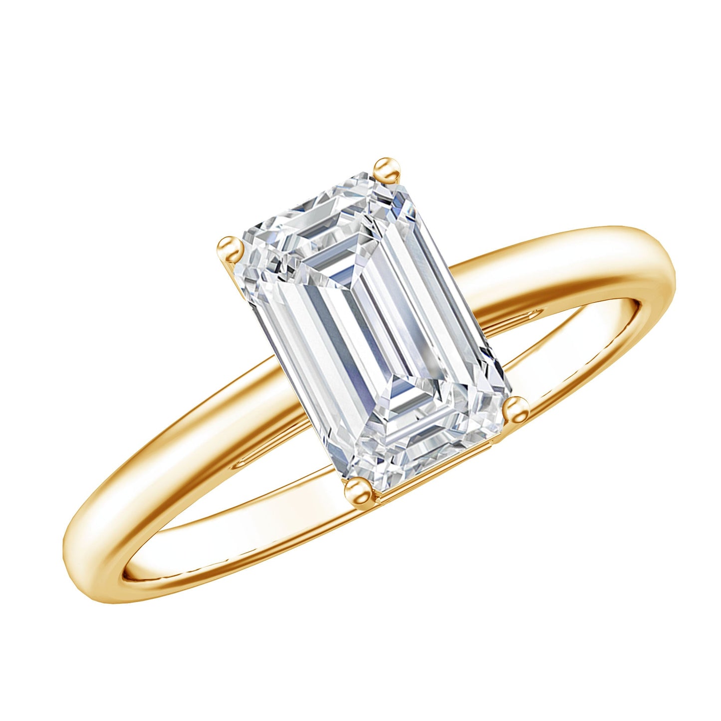 Emerald Cut 2 Carat Engagement Ring with IGI Certified Lab Diamond