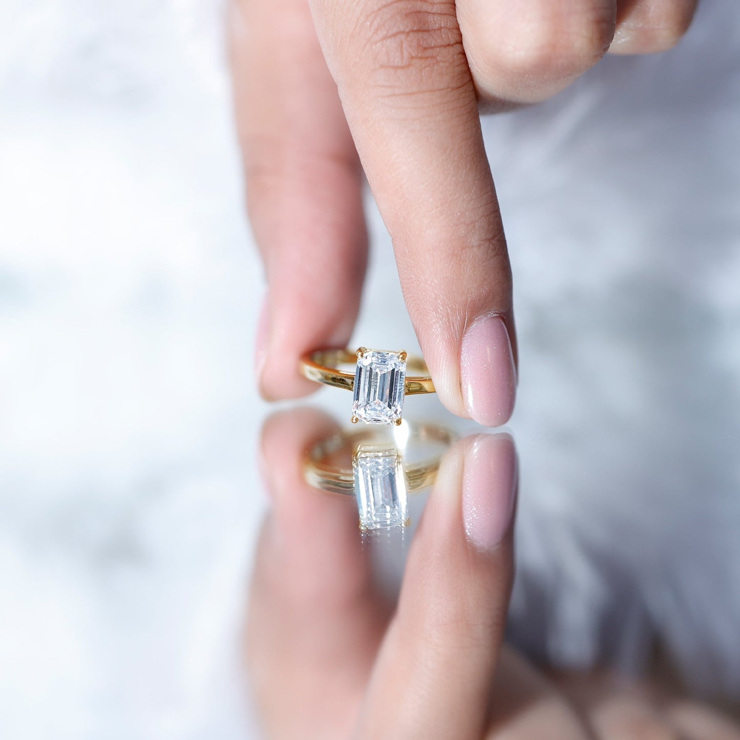 Emerald Cut 2 Carat Engagement Ring with IGI Certified Lab Diamond
