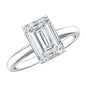 IGI Certified Emerald Cut Lab Grown Diamond 3 Carat Engagement Ring