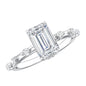 Emerald Cut 2 Carat Lab Grown Diamond Engagement Ring IGI Certified
