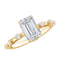 Emerald Cut 2 Carat Lab Grown Diamond Engagement Ring IGI Certified