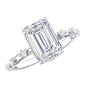 IGI Certified 3 Carat Emerald Cut Lab Grown Diamond Engagement Ring