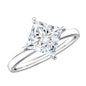 Solitaire 2 Carat Lab Grown Diamond Princess Cut Engagement Ring IGI Certified