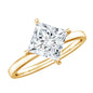 Solitaire 2 Carat Lab Grown Diamond Princess Cut Engagement Ring IGI Certified