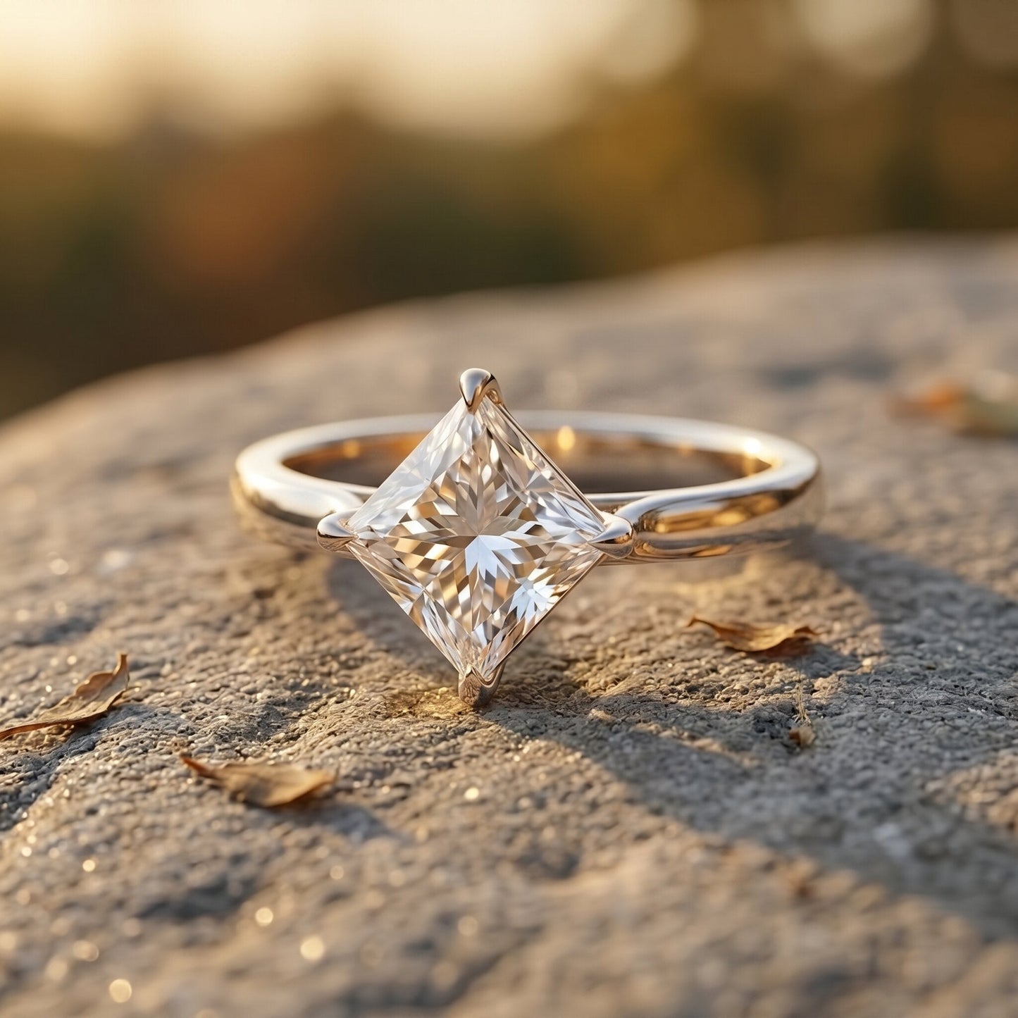 IGI Certified Lab Grown Diamond 3 Carat Princess Cut Engagement Ring