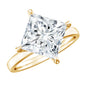Solitaire 5 Carat Princess Cut Lab Grown Diamond Huge Engagement Ring with IGI Certificate