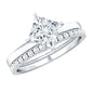 IGI Certified 2 Carat Lab Grown Diamond Princess Cut Bridal Ring Set for Her