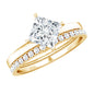 IGI Certified 2 Carat Lab Grown Diamond Princess Cut Bridal Ring Set for Her